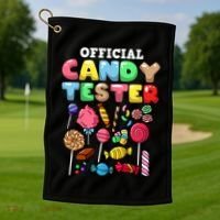 Candy Tester Lollipop Sweets Halloween Golf Towel thumb 1