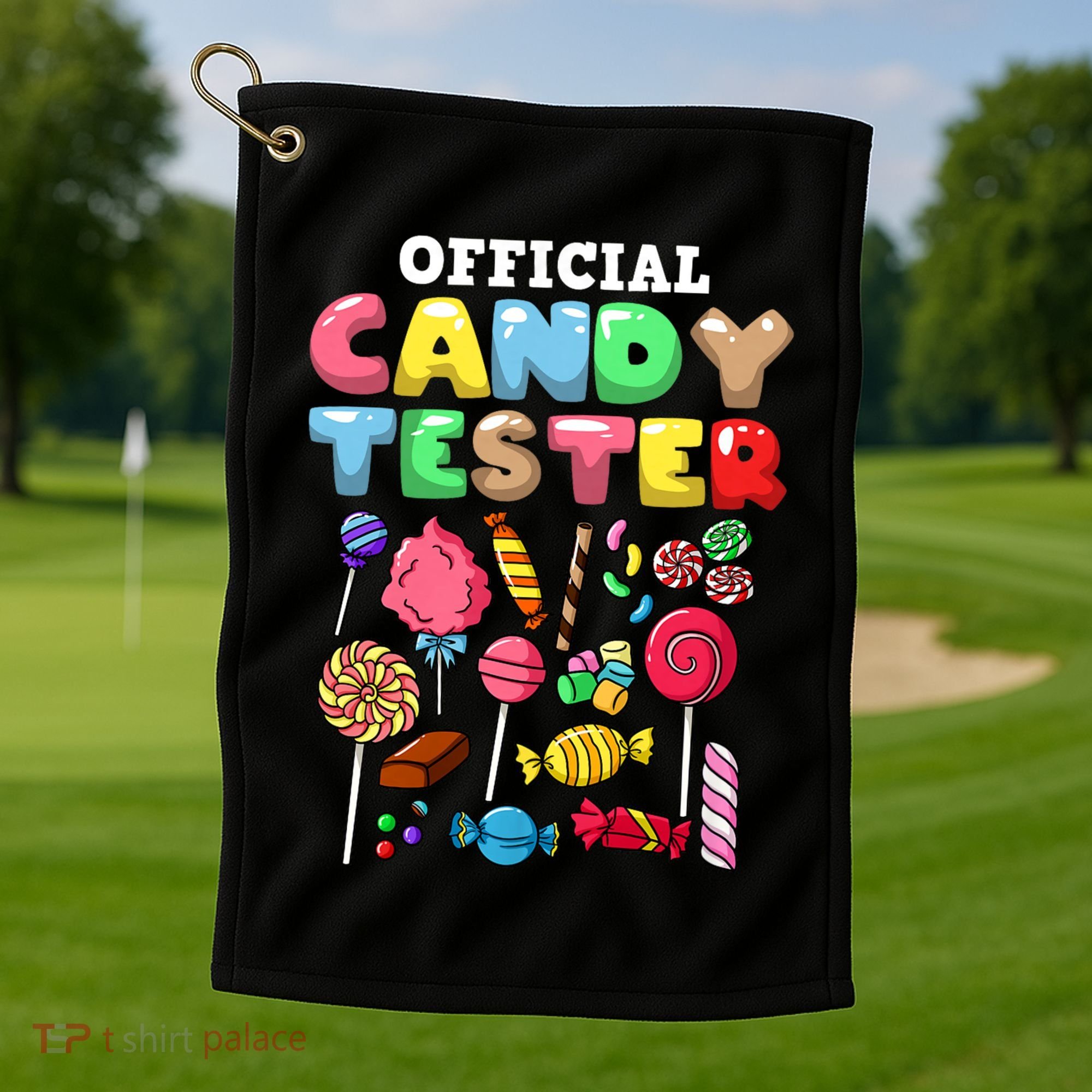 Candy Tester Lollipop Sweets Halloween Golf Towel