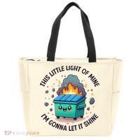 Cute This Little Light Of Mine Lil Dumpster Fire Tote Bag thumb 0