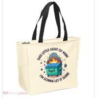 Cute This Little Light Of Mine Lil Dumpster Fire Tote Bag thumb 2
