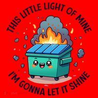 Cute This Little Light Of Mine Lil Dumpster Fire Santa Hat thumb 1
