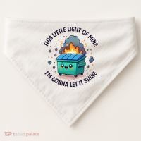 Cute This Little Light Of Mine Lil Dumpster Fire USA-Made Doggie Bandana thumb 0