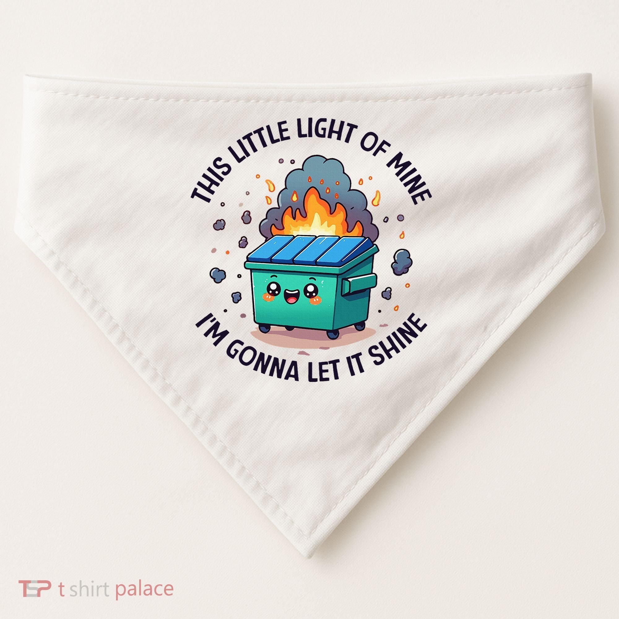 Cute This Little Light Of Mine Lil Dumpster Fire USA-Made Doggie Bandana