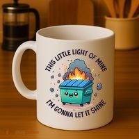 Cute This Little Light Of Mine Lil Dumpster Fire Coffee Mug thumb 4