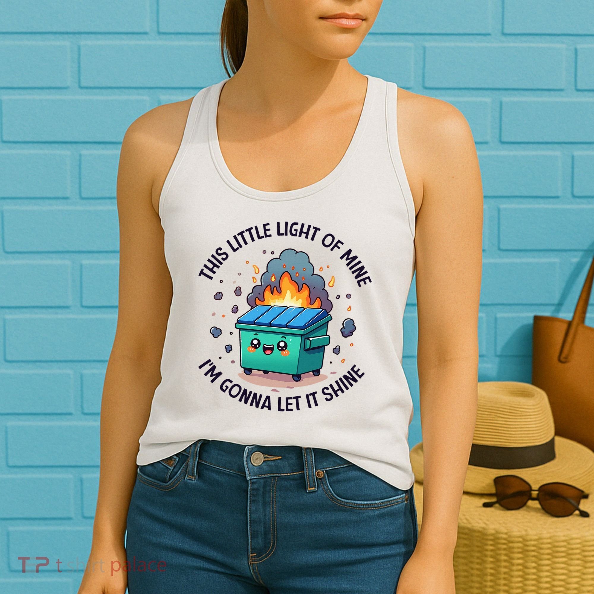 Cute This Little Light Of Mine Lil Dumpster Fire Women's Tank Top