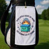 Cute This Little Light Of Mine Lil Dumpster Fire Golf Towel thumb 2
