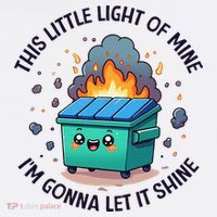Cute This Little Light Of Mine Lil Dumpster Fire Golf Towel thumb 3