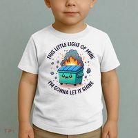 Cute This Little Light Of Mine Lil Dumpster Fire Toddler T-Shirt thumb 2