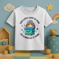 Cute This Little Light Of Mine Lil Dumpster Fire Toddler T-Shirt thumb 3