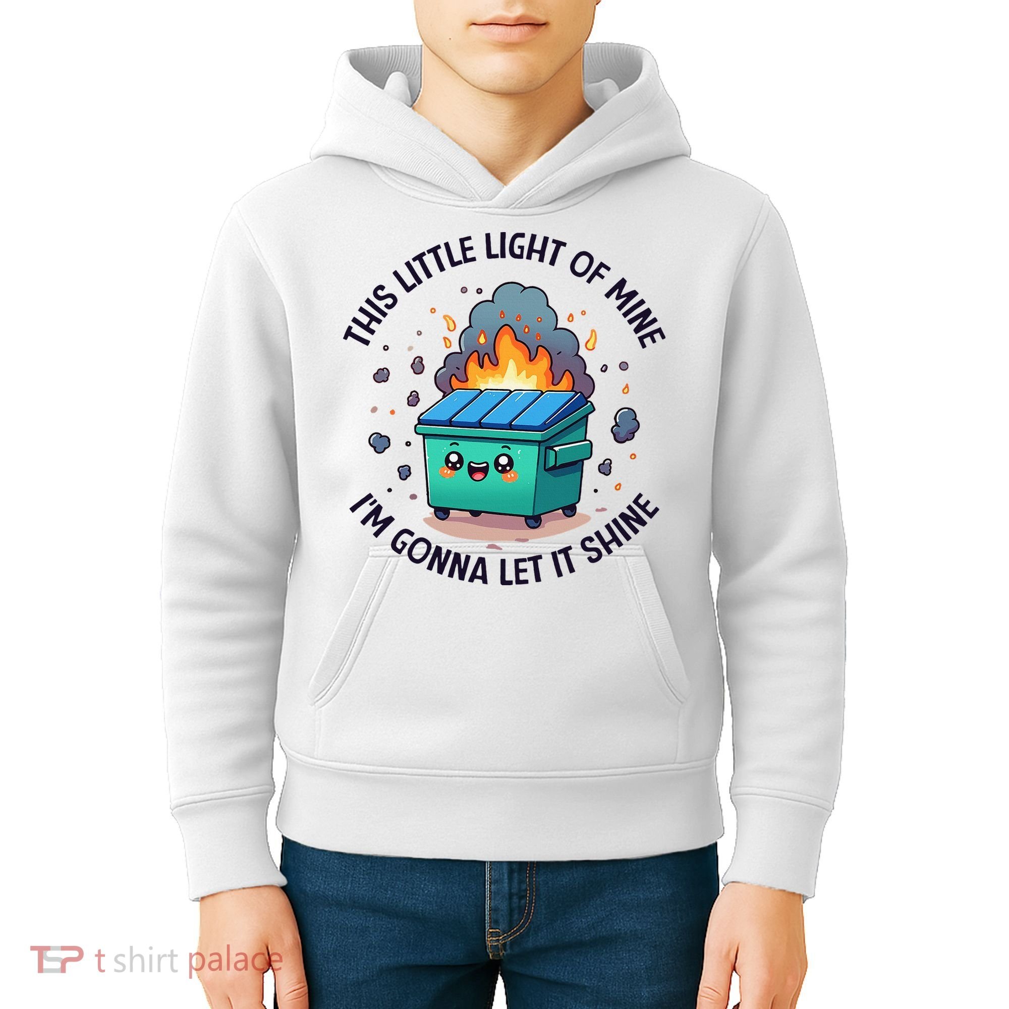 Cute This Little Light Of Mine Lil Dumpster Fire Kids Hoodie