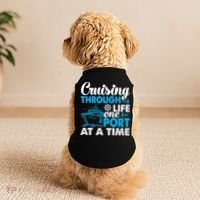 Cruising Through Life One Port at a Time Funny Cruise Doggie Tank thumb 2