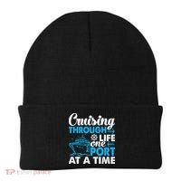 Cruising Through Life One Port at a Time Funny Cruise Beanie thumb 0