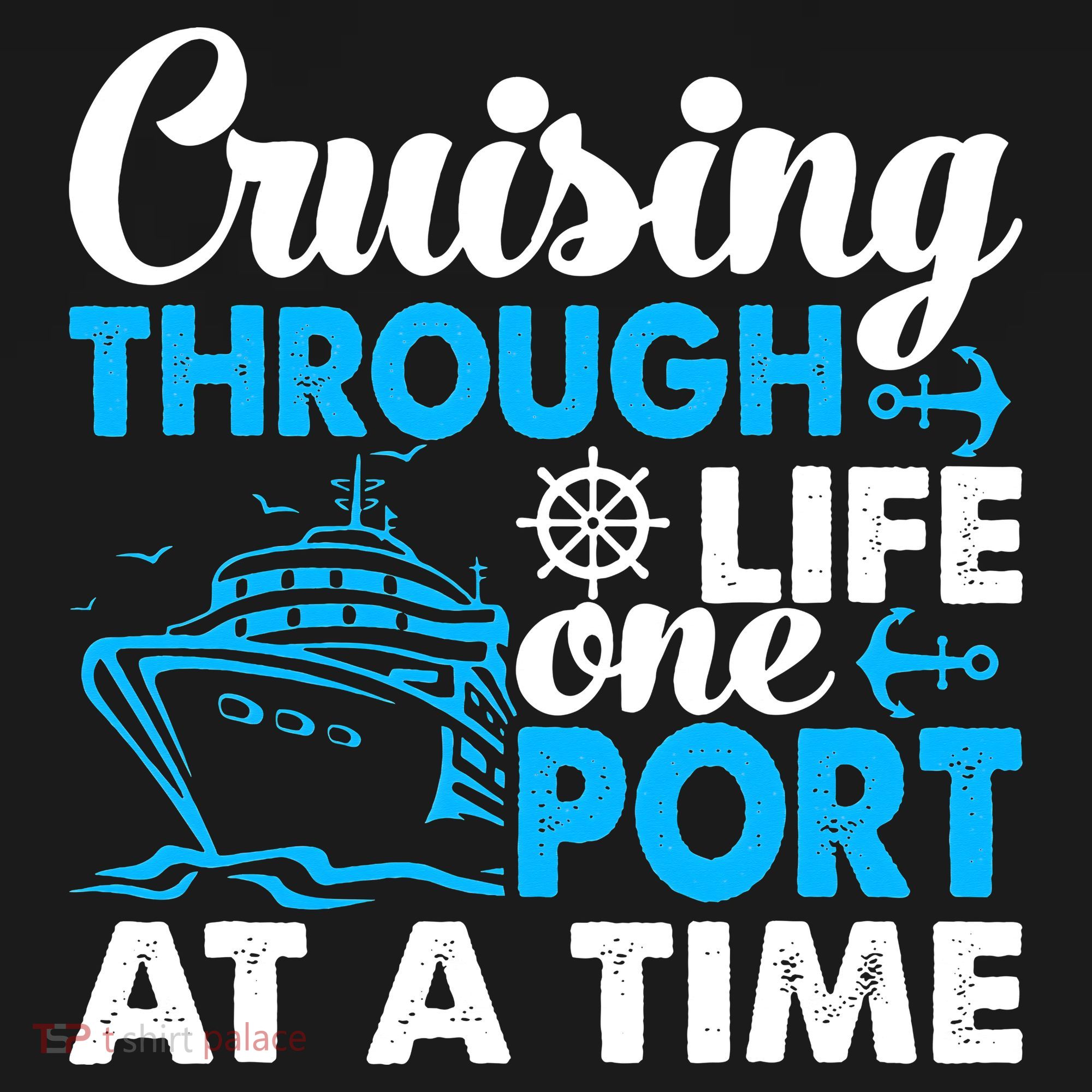 Cruising Through Life One Port at a Time Funny Cruise Women's Hoodie