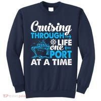 Cruising Through Life One Port at a Time Funny Cruise Sweatshirt thumb 0