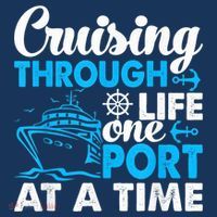 Cruising Through Life One Port at a Time Funny Cruise Women's Hoodie thumb 2