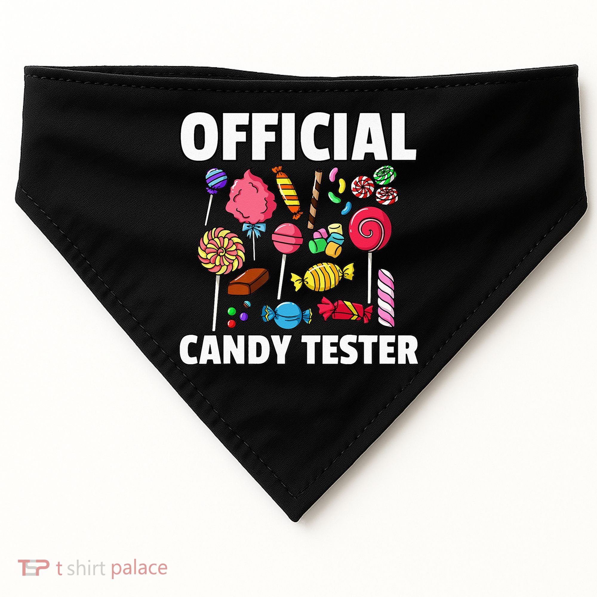Candy Tester Lollipop Sweets Gift Halloween Kids USA-Made Doggie Bandana