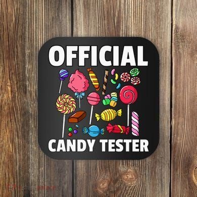 Candy Tester Lollipop Sweets Gift Halloween Kids Coaster