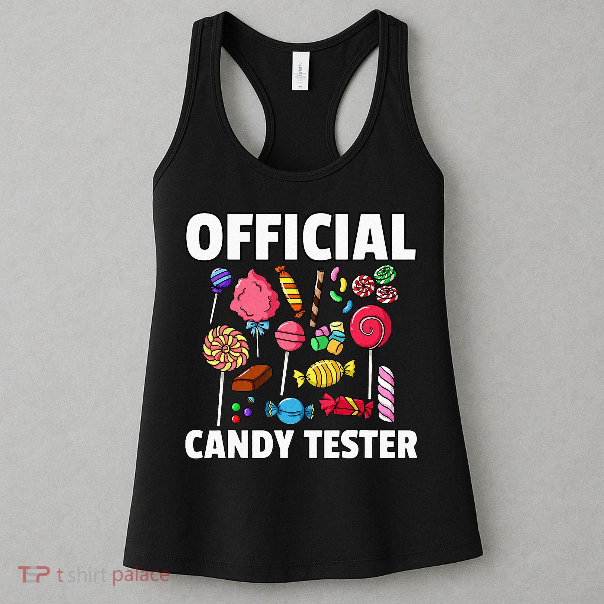 Candy Tester Lollipop Sweets Gift Halloween Kids Women's Tank Top