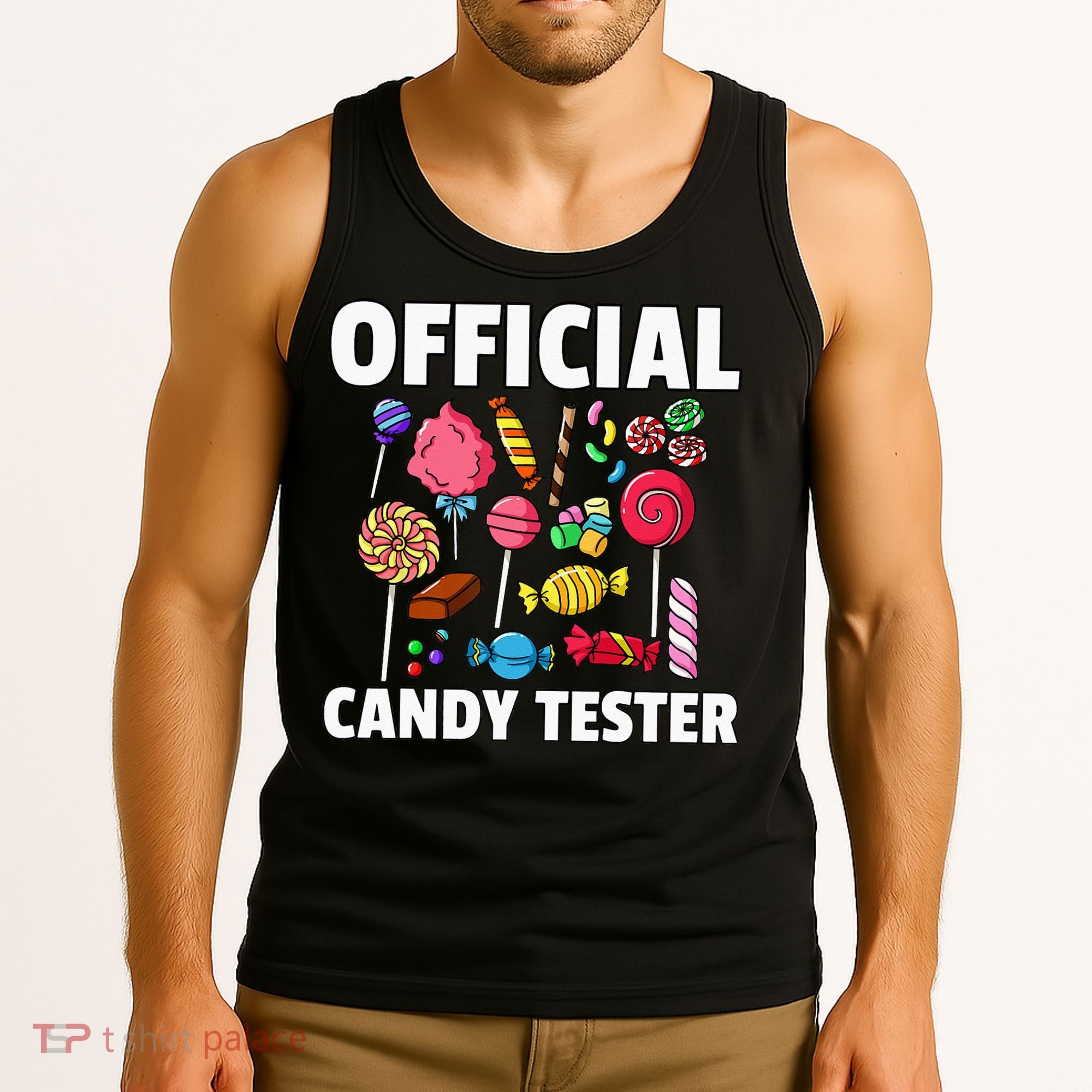 Candy Tester Lollipop Sweets Gift Halloween Kids Tank Top