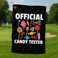 Candy Tester Lollipop Sweets Gift Halloween Kids Golf Towel thumb 1