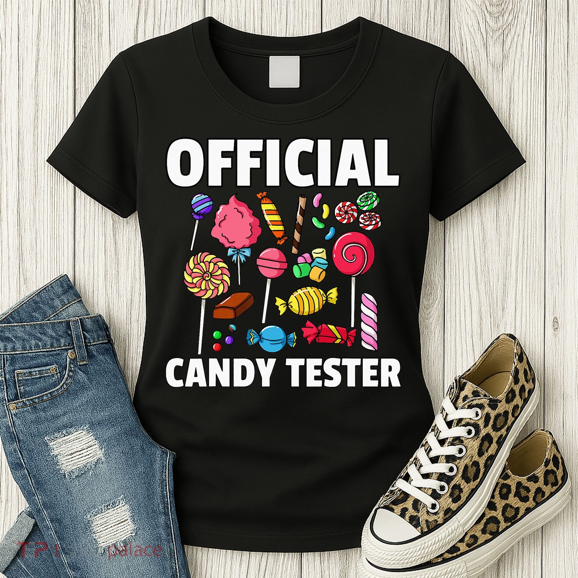 Candy Tester Lollipop Sweets Gift Halloween Kids Women's T-Shirt