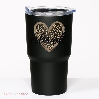Colorado Tee Leopard Print Heart Graphic Tumbler