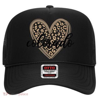 Colorado Tee Leopard Print Heart Graphic Hat