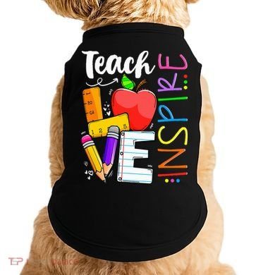 Cute Teach Love And Inspire Teacher Doggie Tank