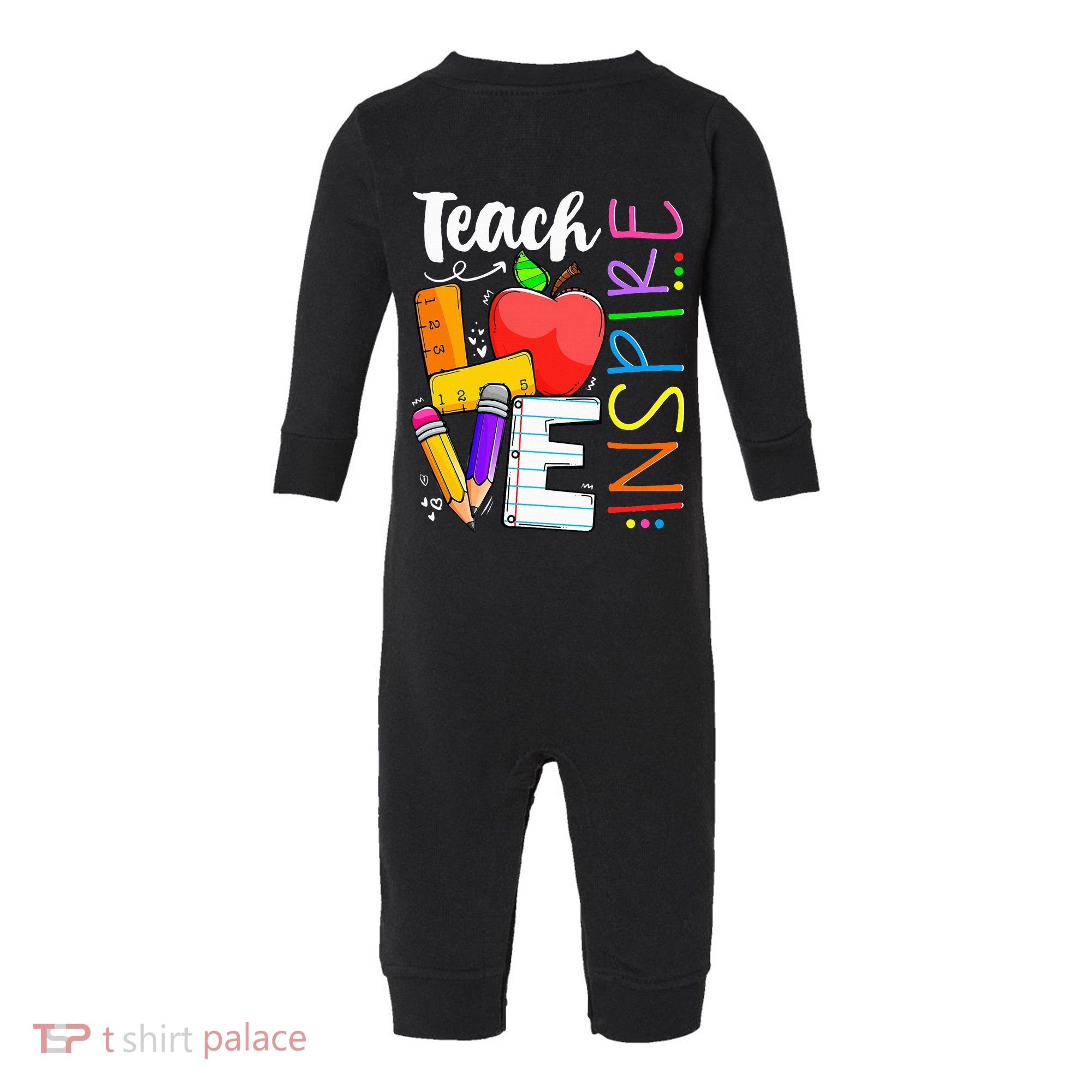 Cute Teach Love And Inspire Teacher Infant Fleece One Piece
