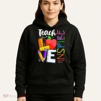 Cute Teach Love And Inspire Teacher Hoodie thumb 5
