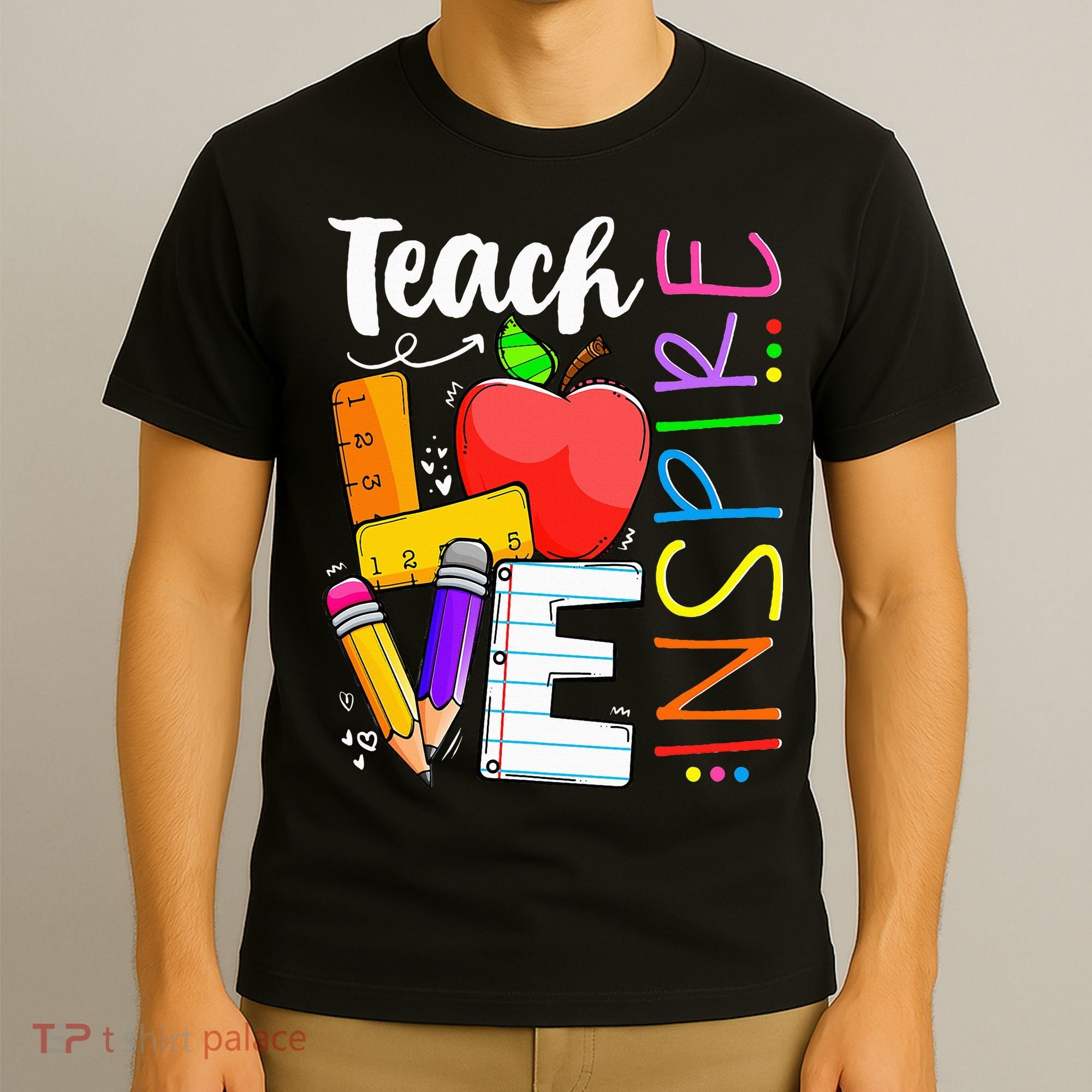 Cute Teach Love And Inspire Teacher T-Shirt