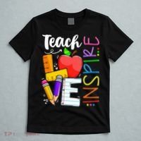 Cute Teach Love And Inspire Teacher T-Shirt thumb 5