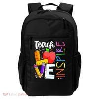 Cute Teach Love And Inspire Teacher Backpack thumb 0