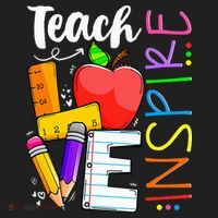 Cute Teach Love And Inspire Teacher Beanie thumb 2