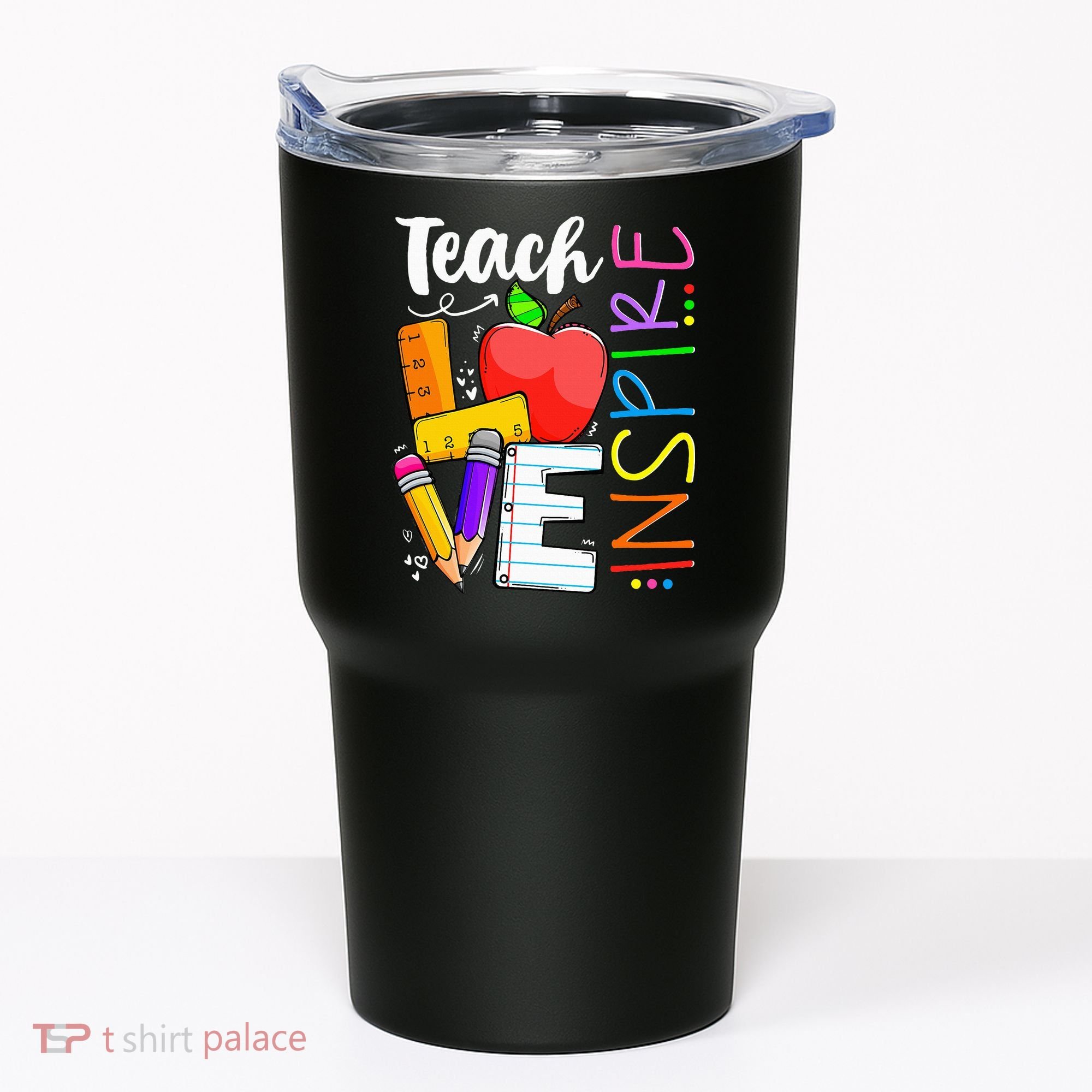 Cute Teach Love And Inspire Teacher Tumbler