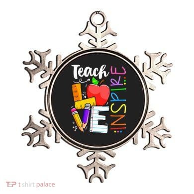 Cute Teach Love And Inspire Teacher Ornament