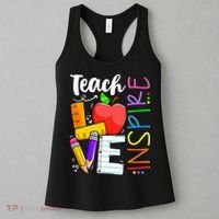 Cute Teach Love And Inspire Teacher Women's Tank Top thumb 3