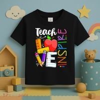 Cute Teach Love And Inspire Teacher Toddler T-Shirt thumb 3