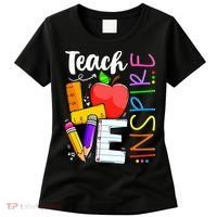 Cute Teach Love And Inspire Teacher Women's T-Shirt thumb 0