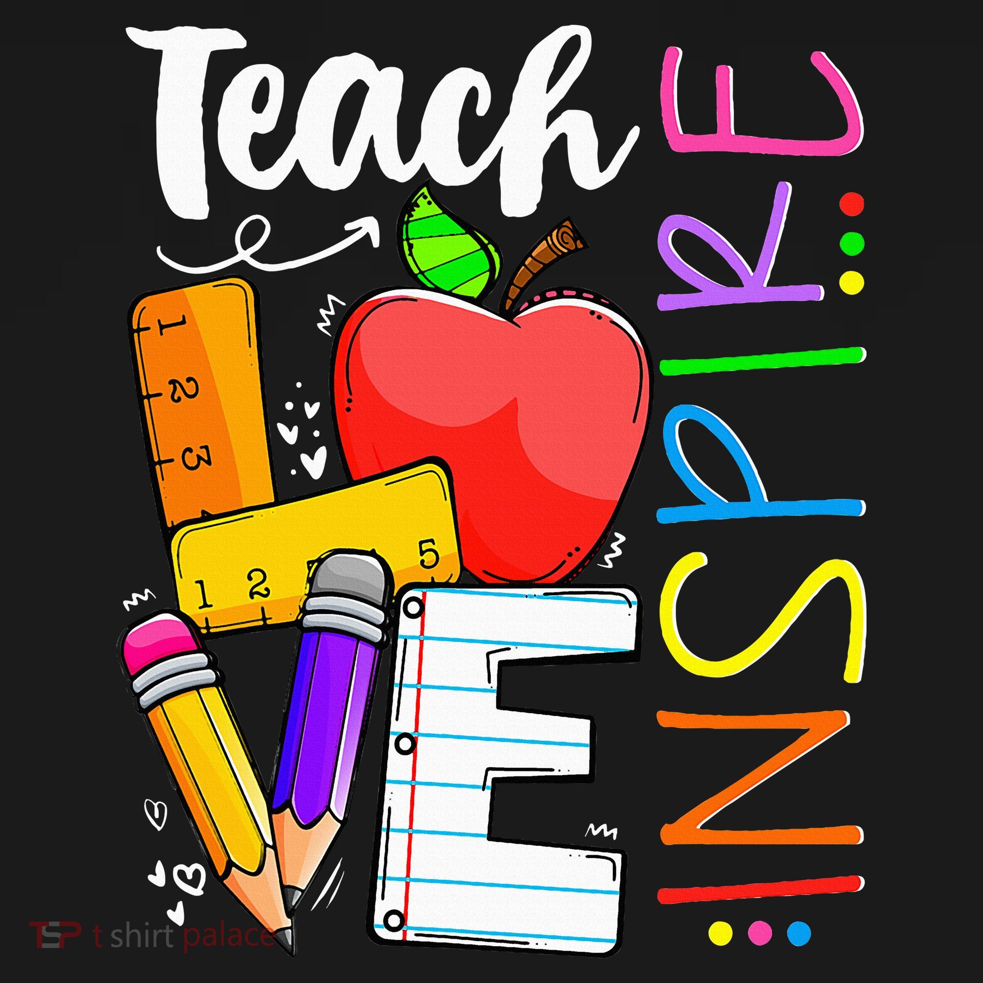 Cute Teach Love And Inspire Teacher Women's T-Shirt