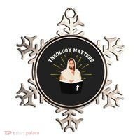 Cute Theology Matters Christian Retro Jesus Bible For Women Ornament thumb 0