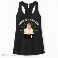 Cute Theology Matters Christian Retro Jesus Bible For Women Women's Tank Top thumb 0