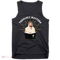 Cute Theology Matters Christian Retro Jesus Bible For Women Tank Top thumb 0