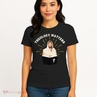 Cute Theology Matters Christian Retro Jesus Bible For Women Women's T-Shirt thumb 4