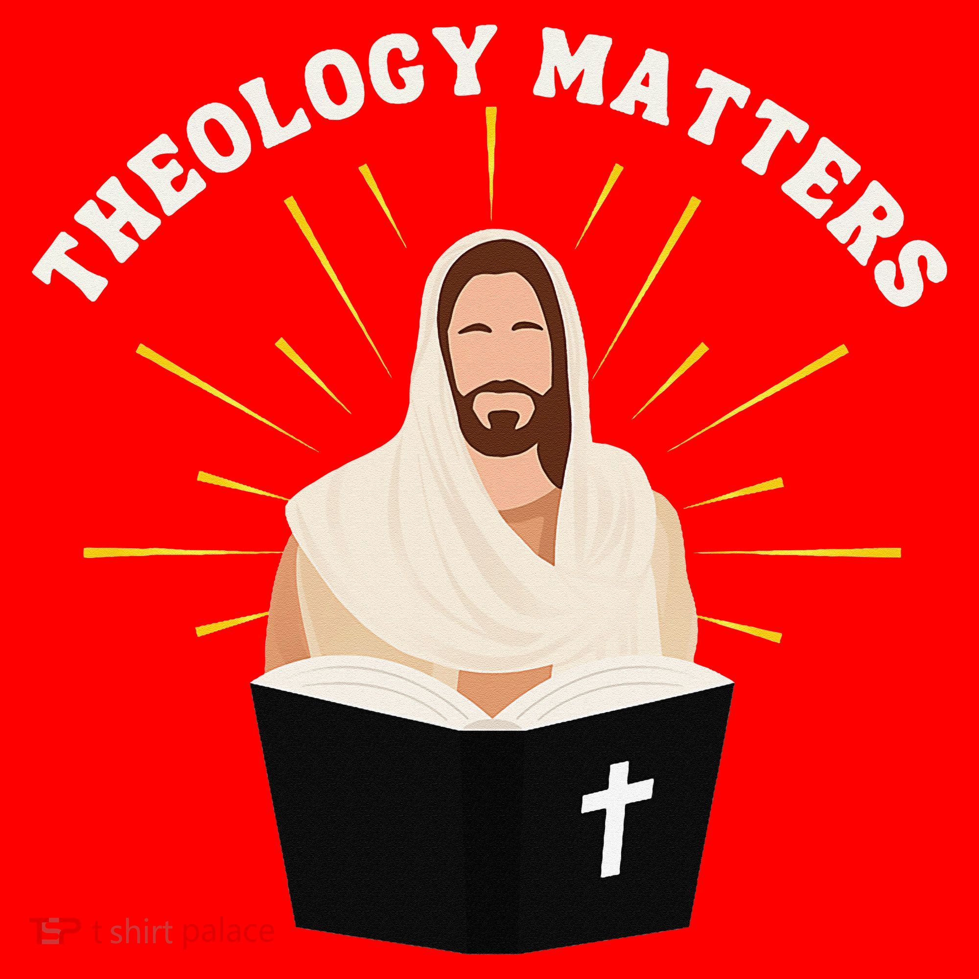 Cute Theology Matters Christian Retro Jesus Bible For Women Santa Hat