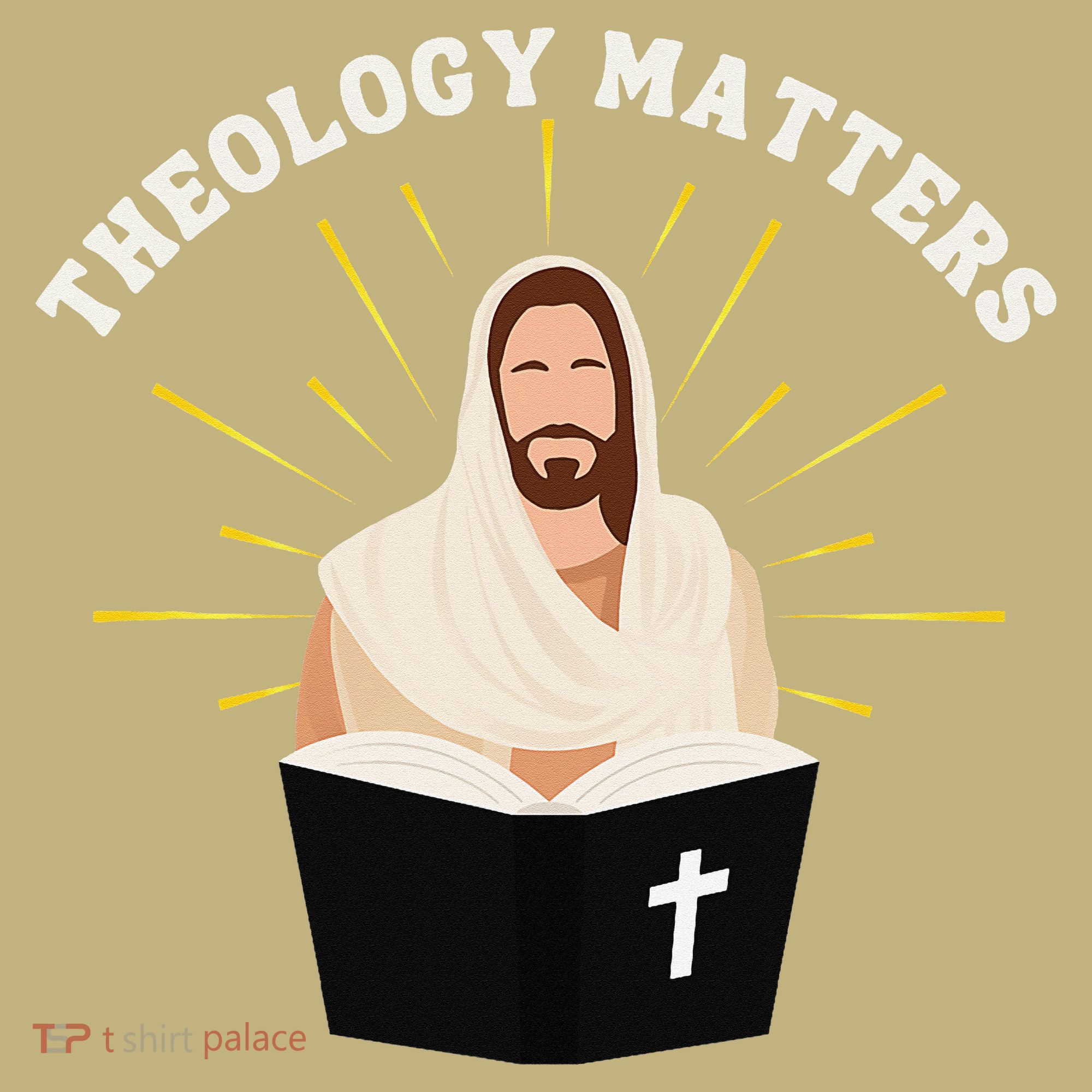 Cute Theology Matters Christian Retro Jesus Bible For Women Hoodie