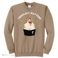 Cute Theology Matters Christian Retro Jesus Bible For Women Sweatshirt thumb 0