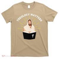 Cute Theology Matters Christian Retro Jesus Bible For Women T-Shirt thumb 0