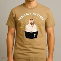 Cute Theology Matters Christian Retro Jesus Bible For Women T-Shirt thumb 3
