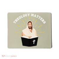 Cute Theology Matters Christian Retro Jesus Bible For Women Mousepad thumb 0
